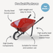 Kids Steel Toy Wheelbarrow