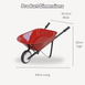 Kids Steel Toy Wheelbarrow
