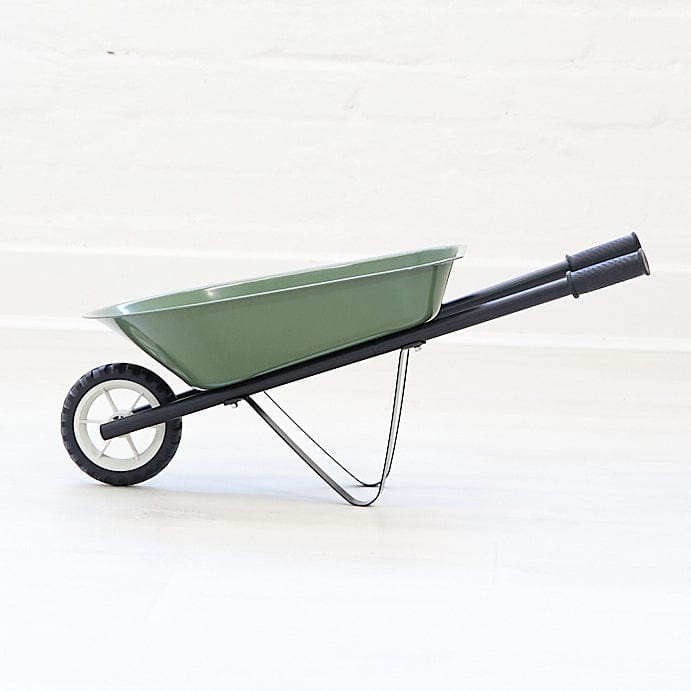 Kids Steel Toy Wheelbarrow Olive