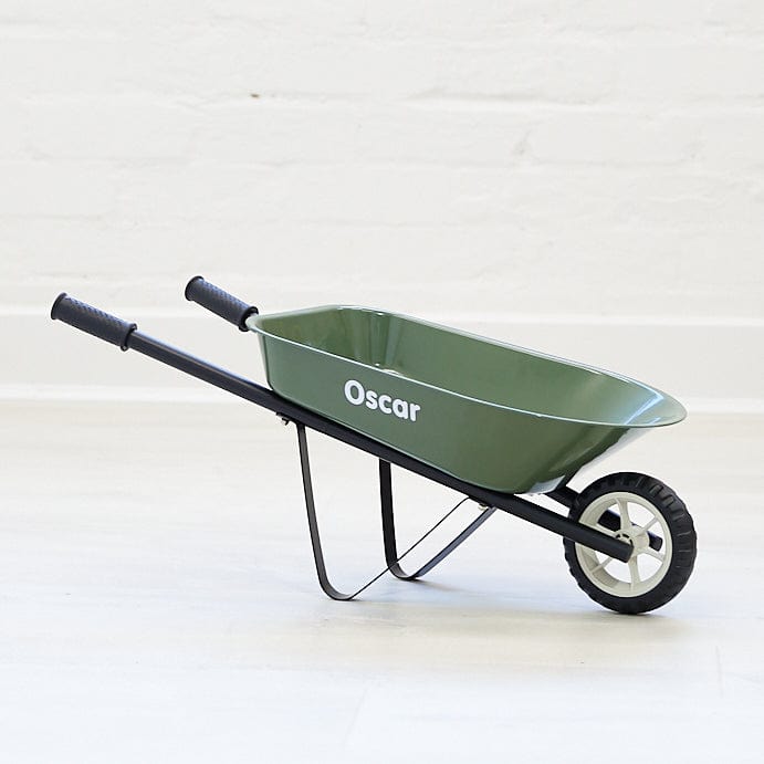 Kids Steel Toy Wheelbarrow Olive