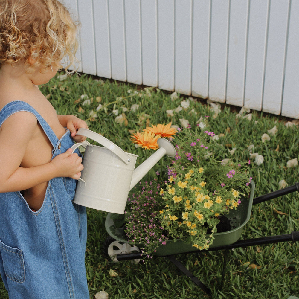 Kids Watering Can Vintage White