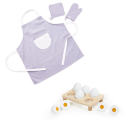 Kitchen Apron & Egg Tray Set Lilac