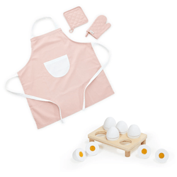Kitchen Apron & Egg Tray Set Pink