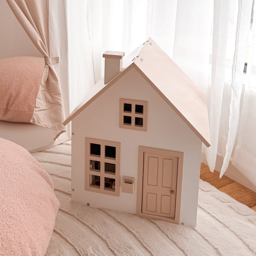 Koda Doll House with Family & Furniture Set Soft Pink