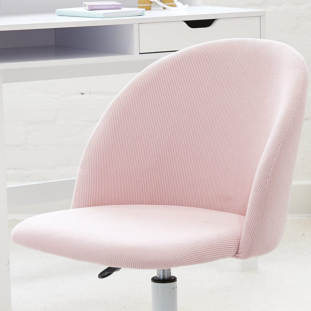 Layla Study Desk & Amari Desk Chair Set Blush Pink Corduroy