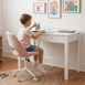 Layla Study Desk and BILLY Corduroy Desk Chair Bundle