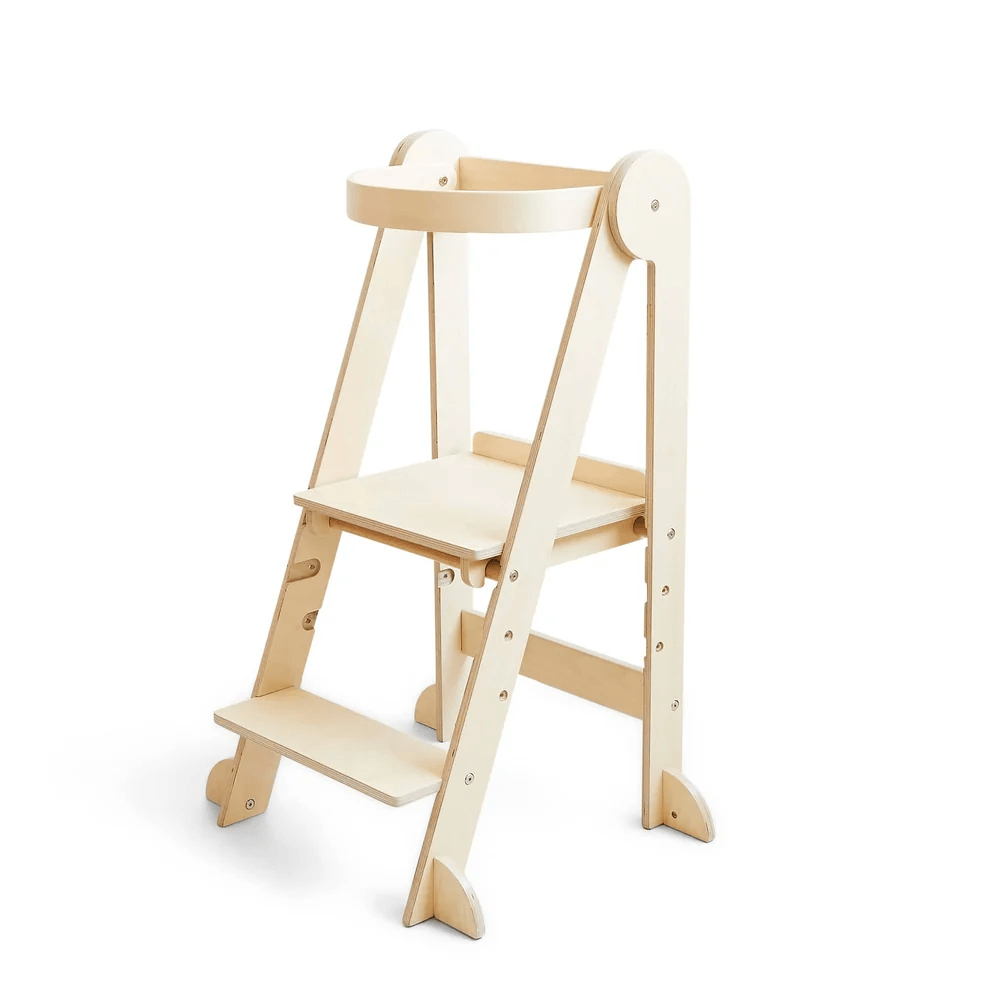 Learning Tower Ladder with Removable Toddler Guard - Preorder Natural