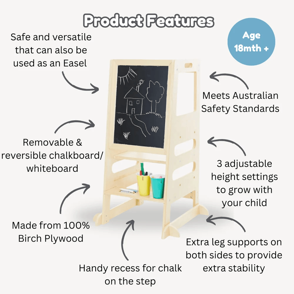Learning Tower Creative Bundle with Tiger Tribe Chalk & Window Markers