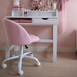 Leon Study Desk & Amari Desk Chair Set Blush Pink Corduroy
