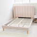 LIBERTY Upholstered Bed Pale Pink Velvet
