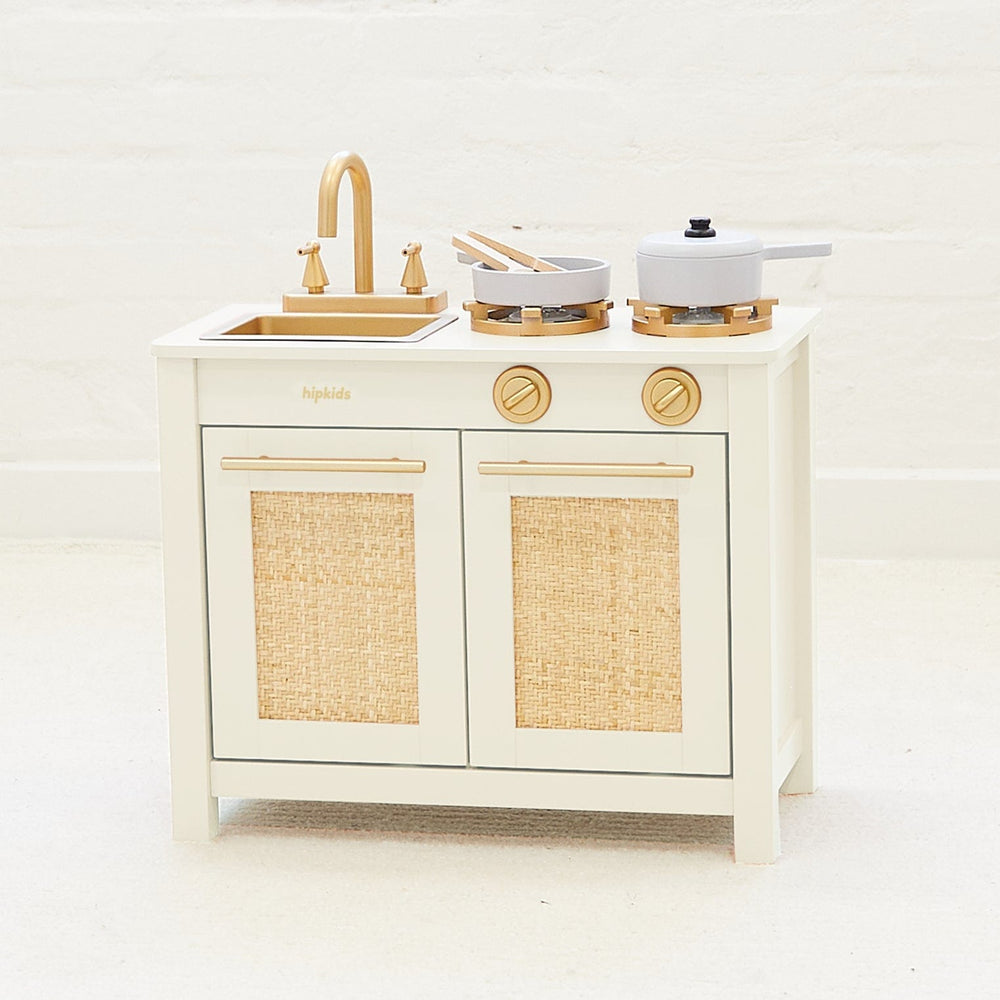 Little Boho Toy Kitchen Set Vintage White