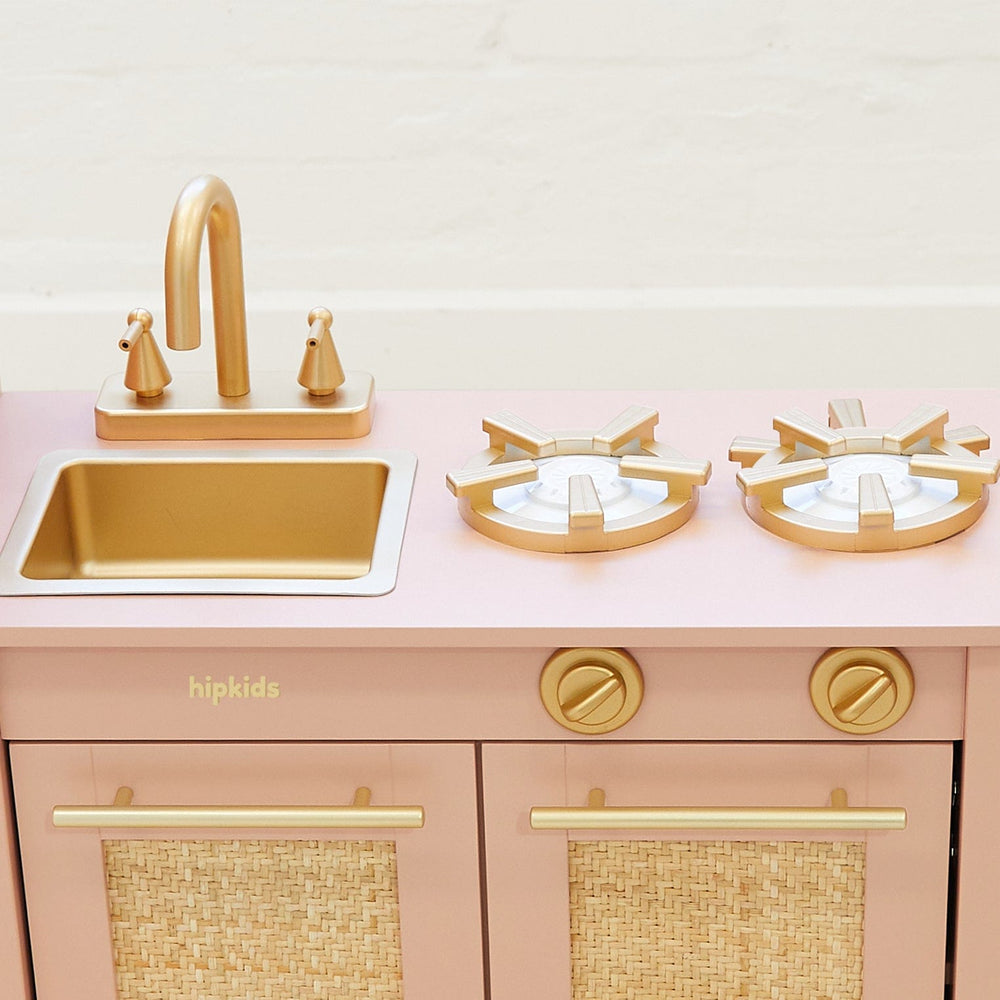 Little Boho Toy Kitchen Set Coral Pink