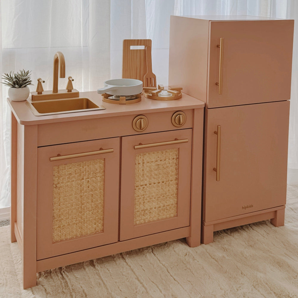 Little Boho Toy Kitchen Set Coral Pink