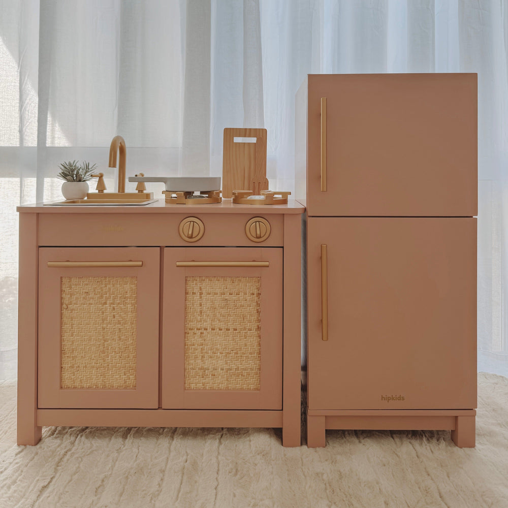 Little Boho Toy Kitchen Set Coral Pink