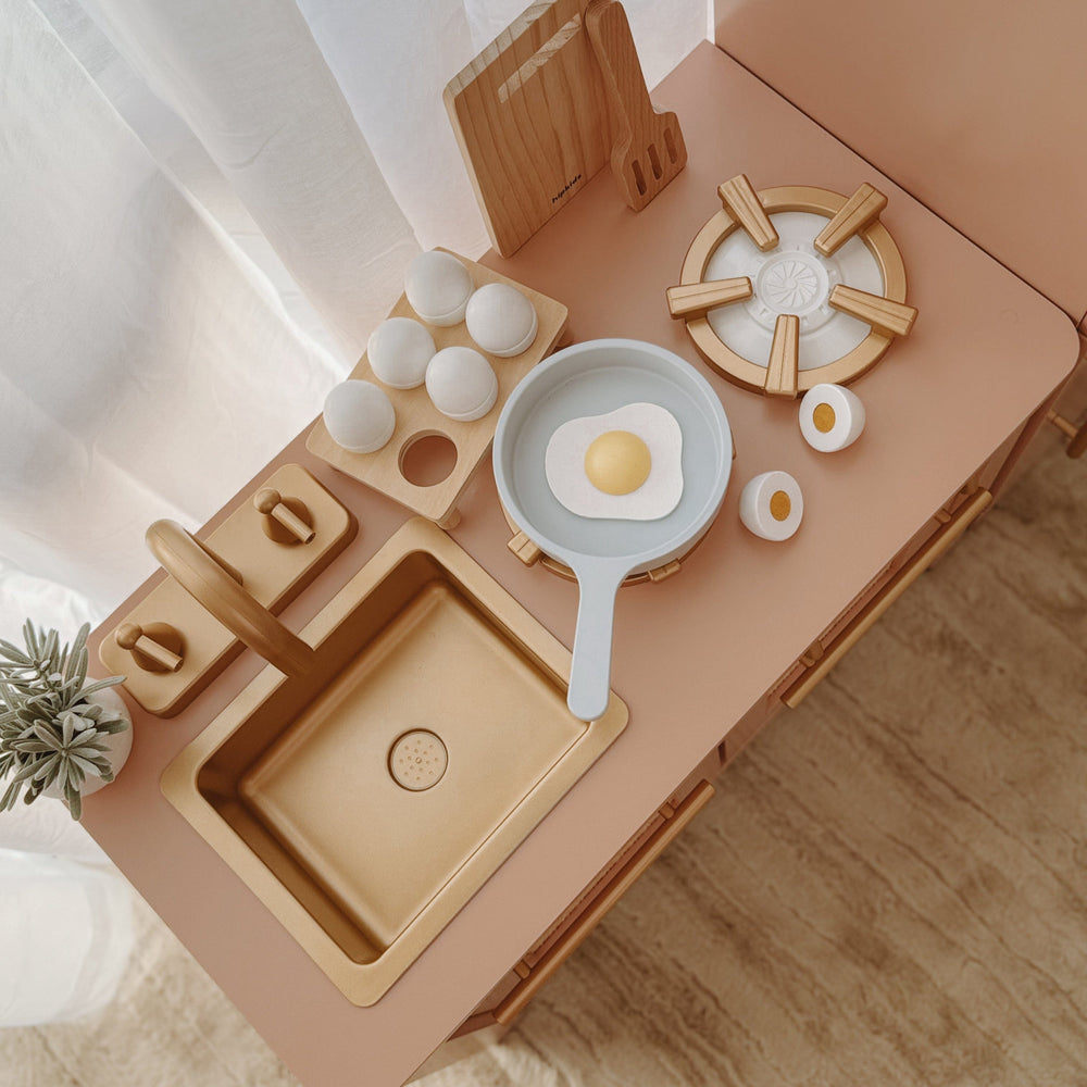 Little Boho Toy Kitchen Set Coral Pink