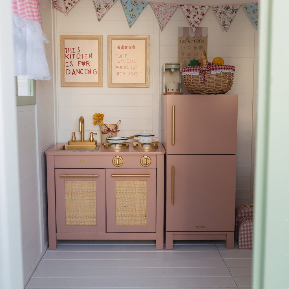 Little Boho Toy Kitchen Set Coral Pink