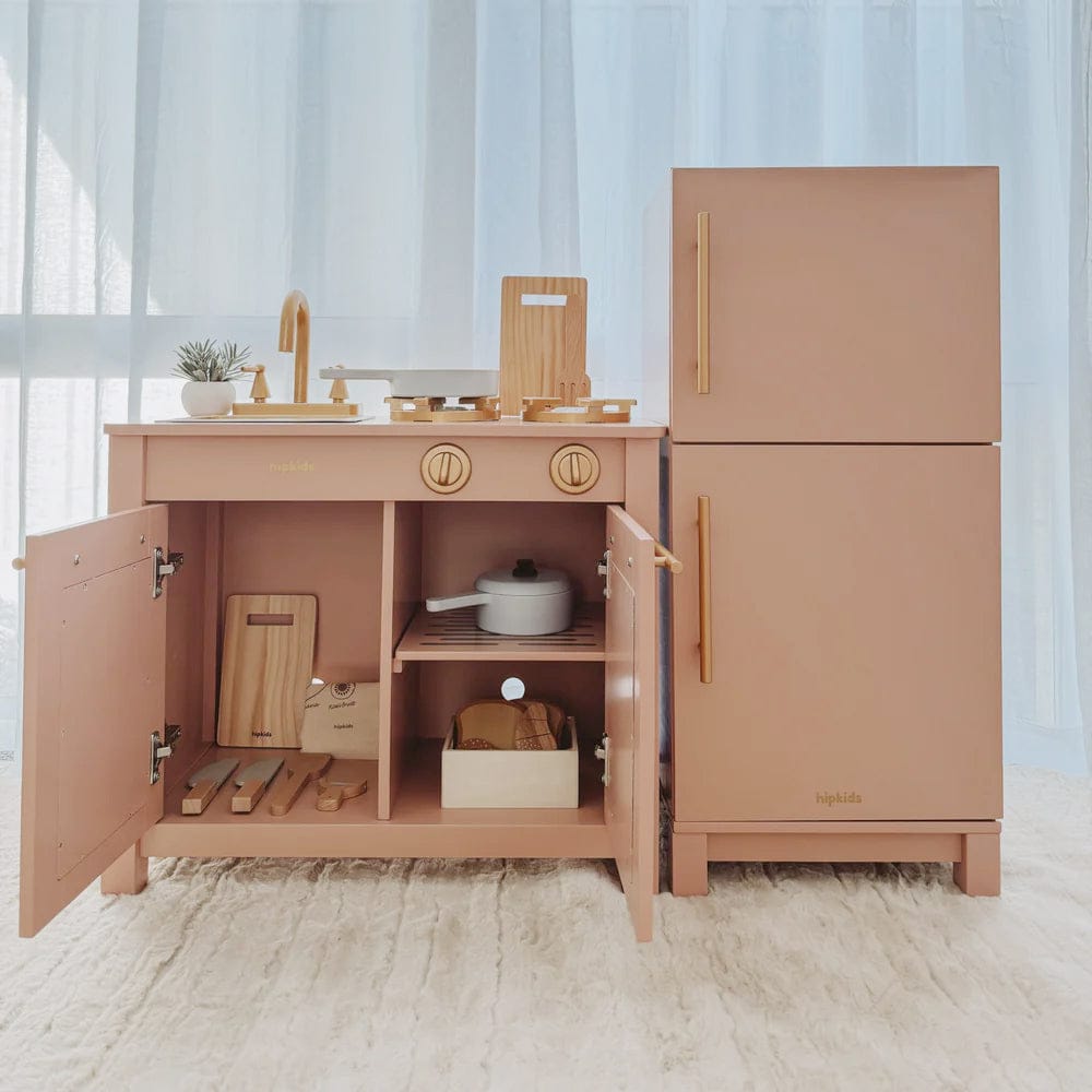 Little Boho Toy Kitchen Set Coral Pink