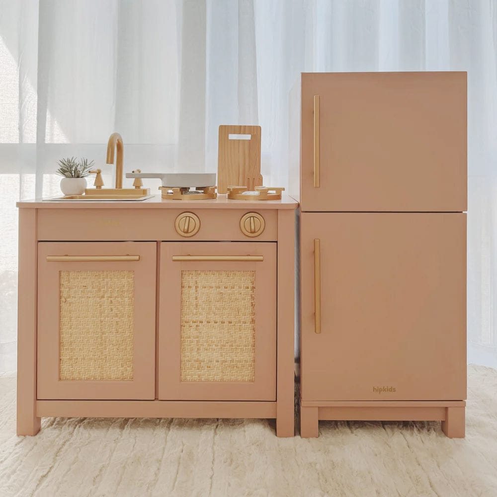 Little Boho Toy Kitchen Set Coral Pink