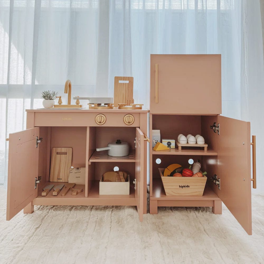Little Boho Toy Kitchen Set Coral Pink
