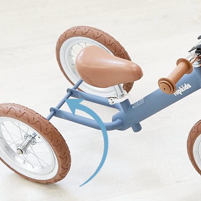 Long Axle - 2 in 1 Steel Trike / Balance Bike Steel Blue