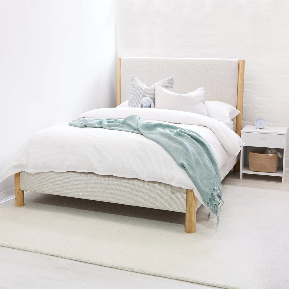 Madden Upholstered Bed - Nordic Latte Double