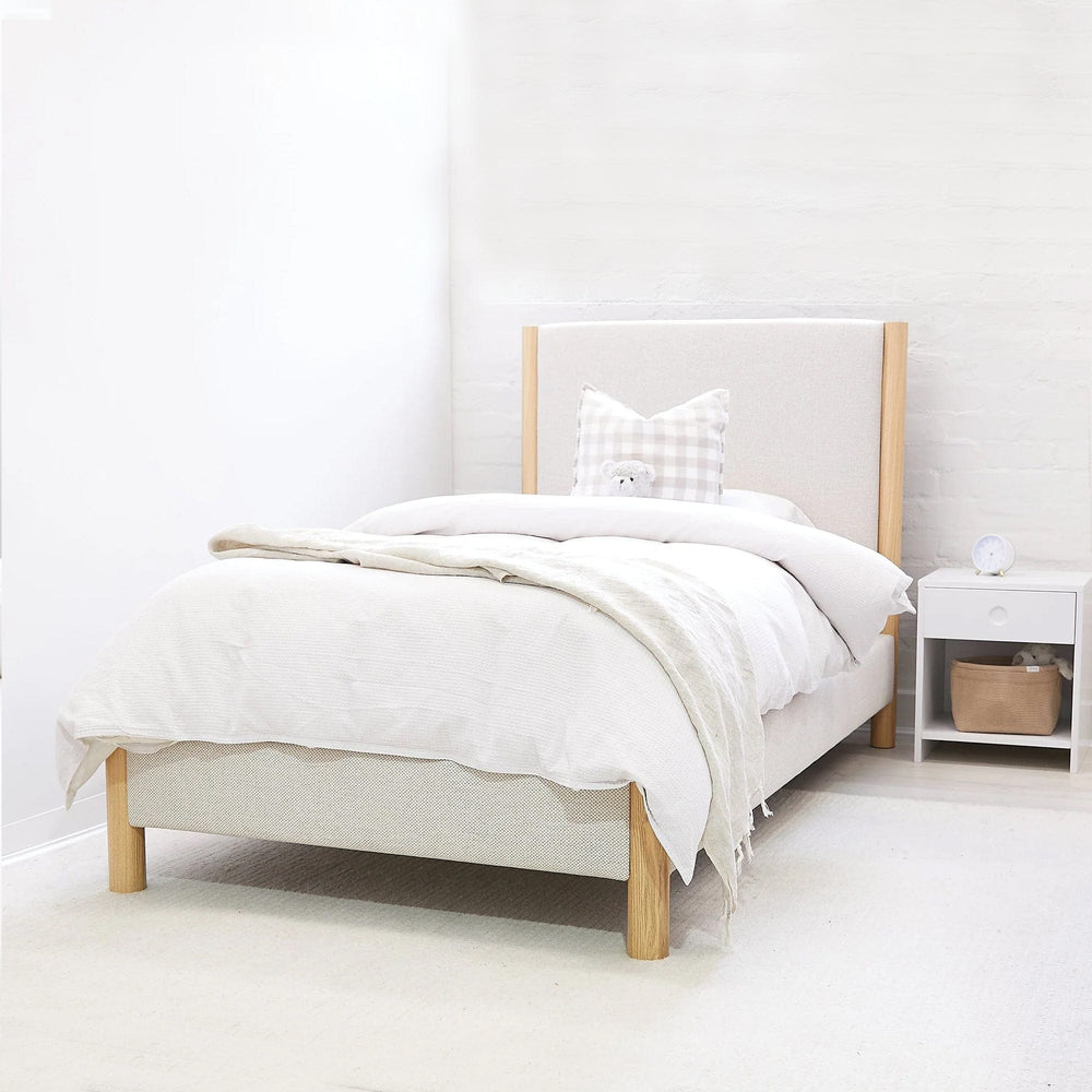 Madden Upholstered Bed - Nordic Latte King single