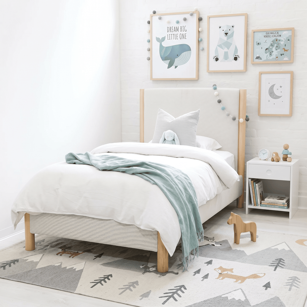 Madden Upholstered Bed - Nordic Latte King single