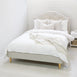 MIA Double Upholstered Bed Fawn - Linen Fabric