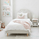 MIA King Single Upholstered Bed Fawn - Linen Fabric