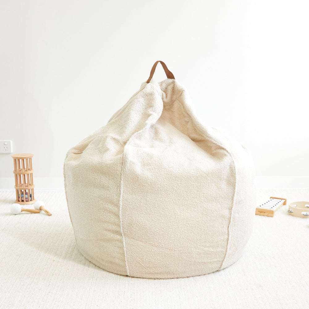 MILA Teddy Boucle Beanbag Oatmeal