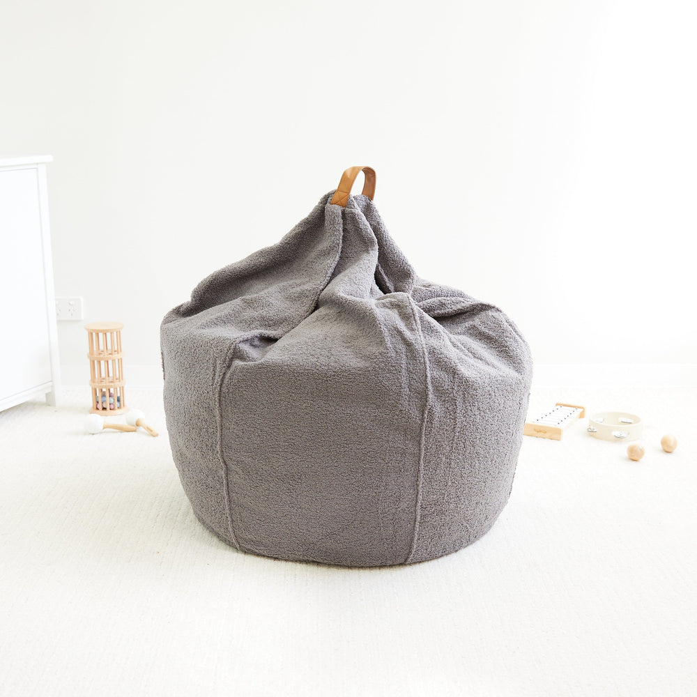 MILA Teddy Boucle Beanbag Steel