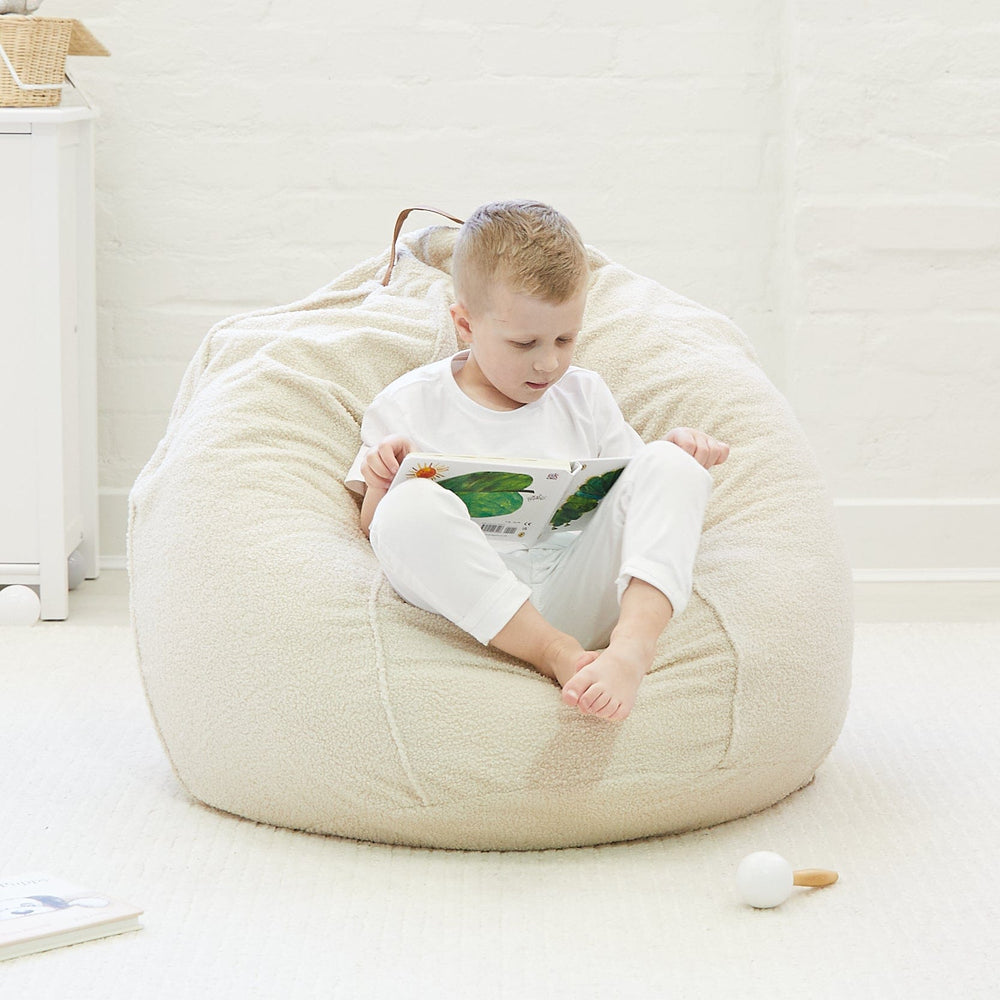 MILA Teddy Boucle Beanbag Oatmeal