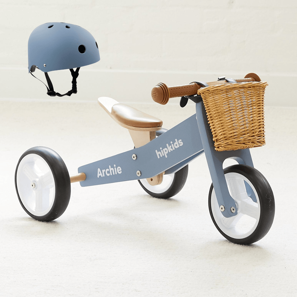 Mini Trike & Helmet Bundle Steel Blue
