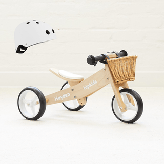 Mini Trike & Helmet Bundle Natural