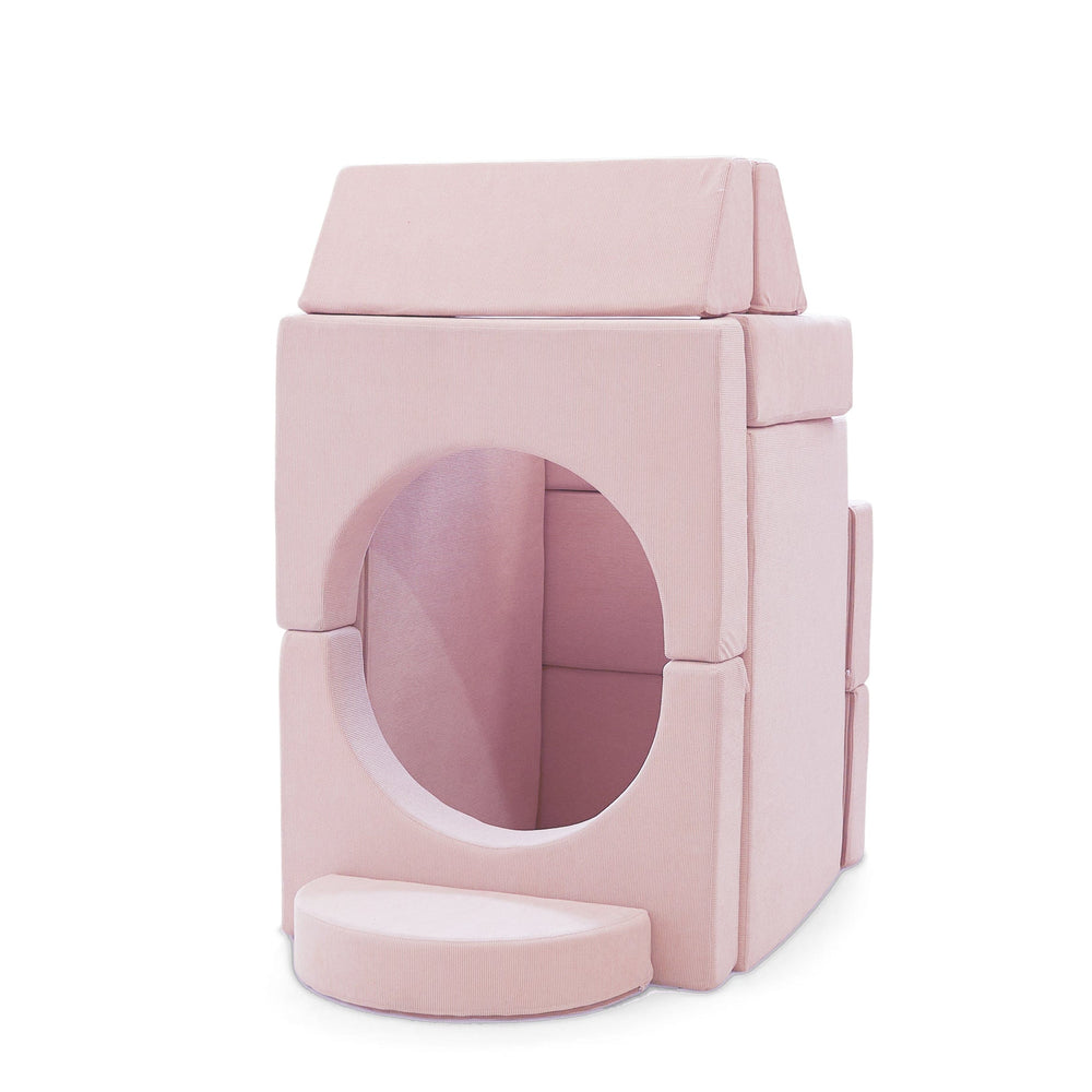 Modular Kids Play Sofa - 12 Piece Set Soft Pink