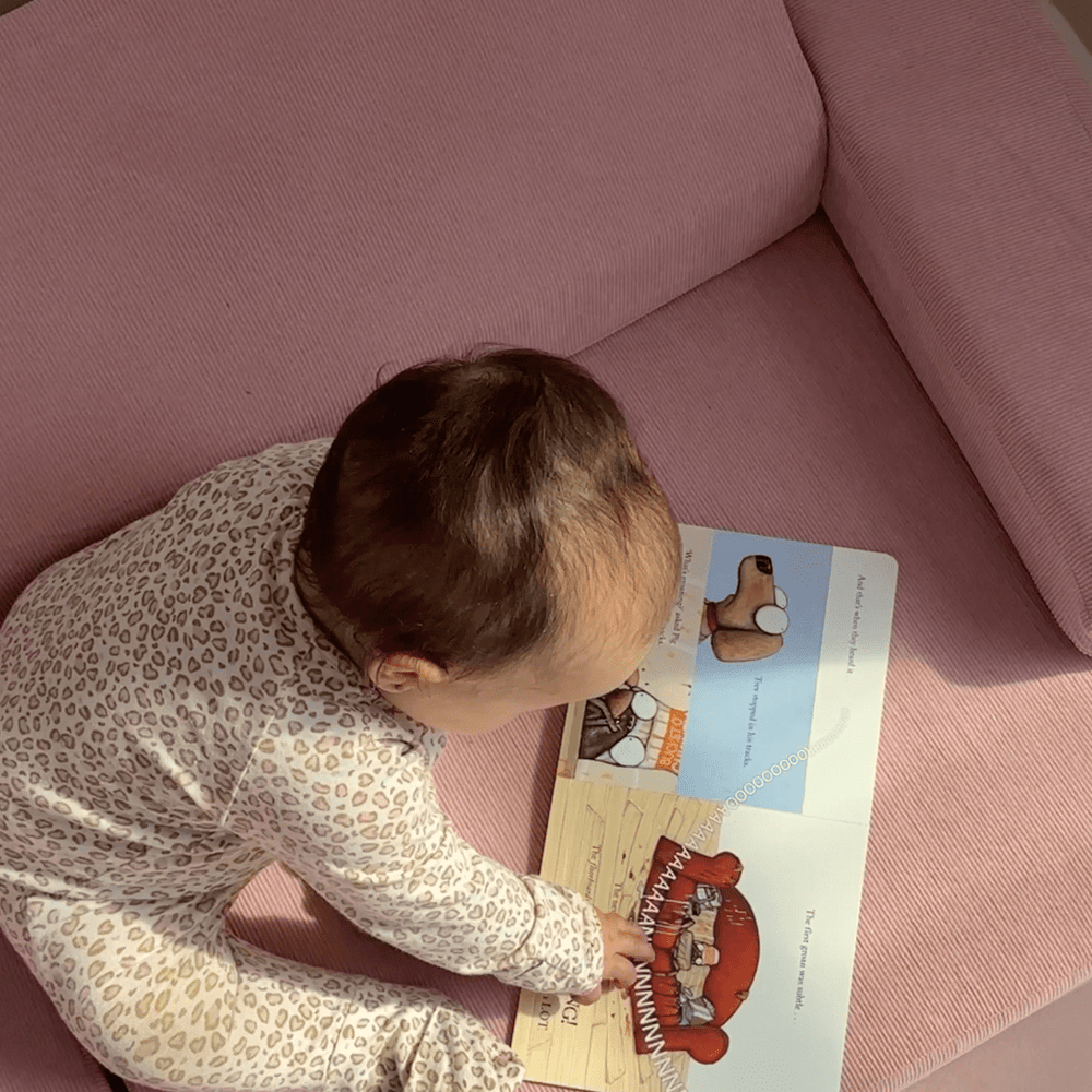 Modular Kids Play Sofa - 12 Piece Set Soft Pink