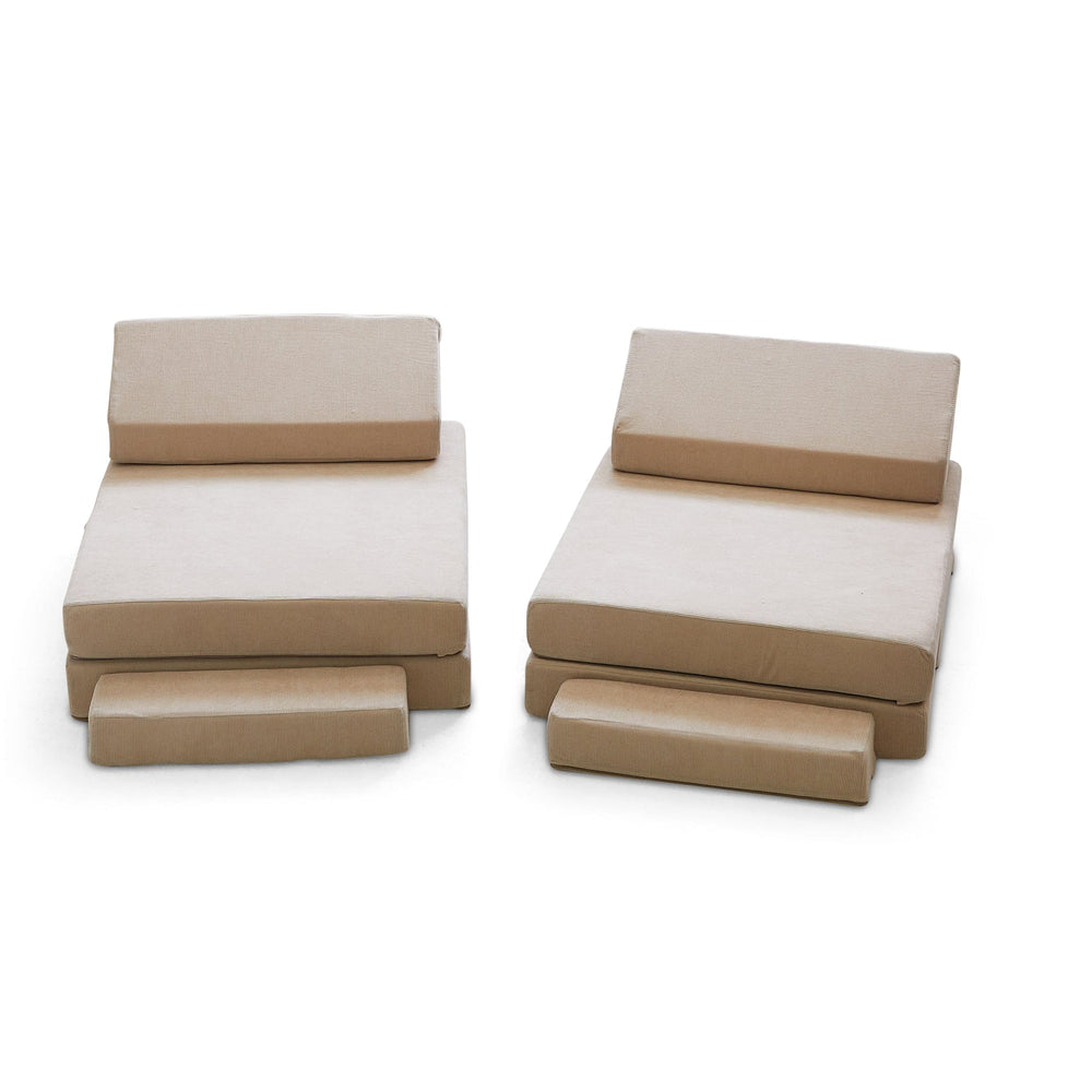 Modular Kids Play Sofa - 12 Piece Set Nougat