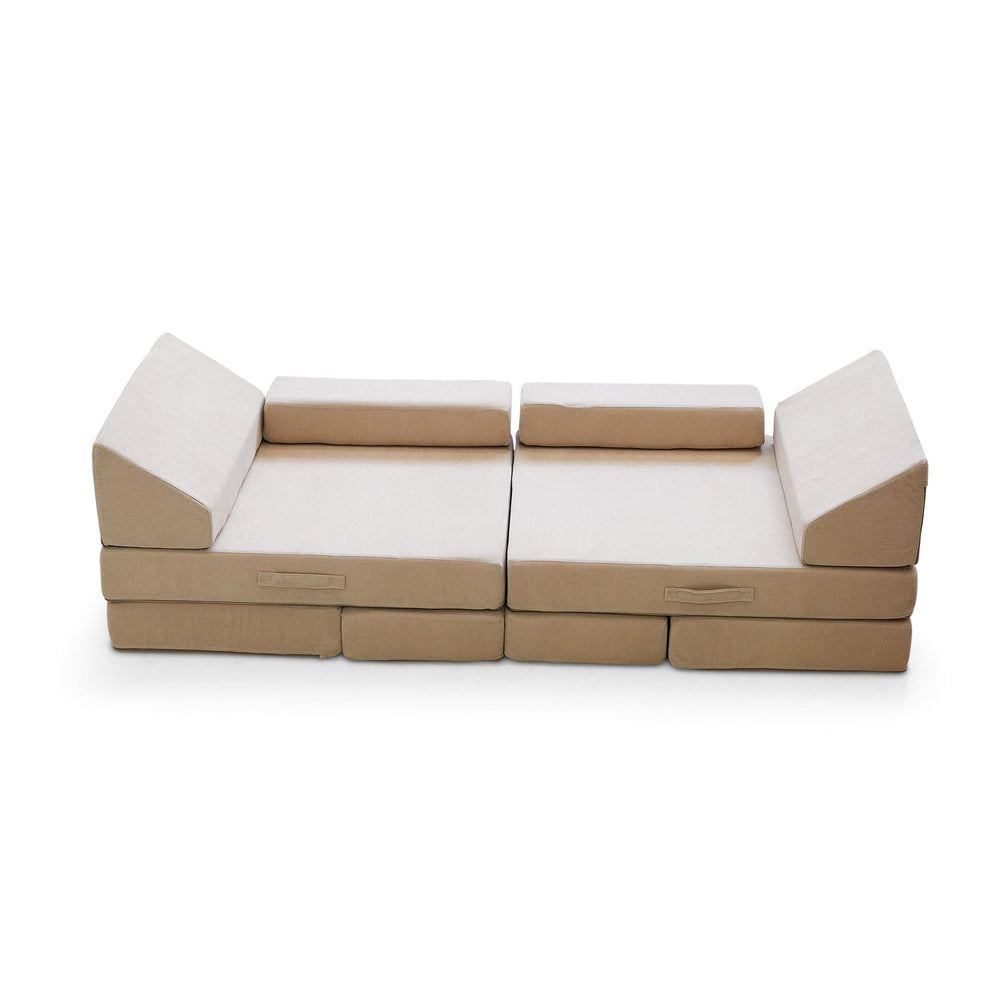 Modular Kids Play Sofa - 12 Piece Set Nougat