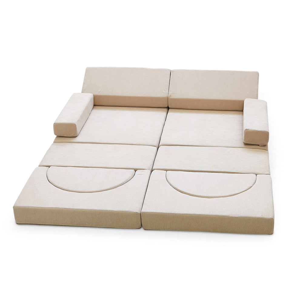 Modular Kids Play Sofa - 12 Piece Set Nougat