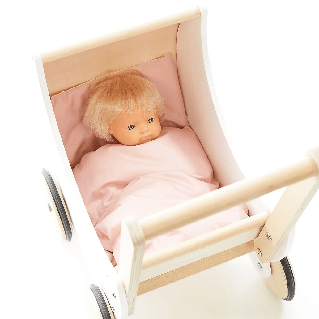 Moon Pram & Doll Bedding Bundle White/Pink
