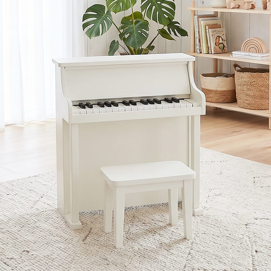 Musical Toy Piano - Matte Ivory