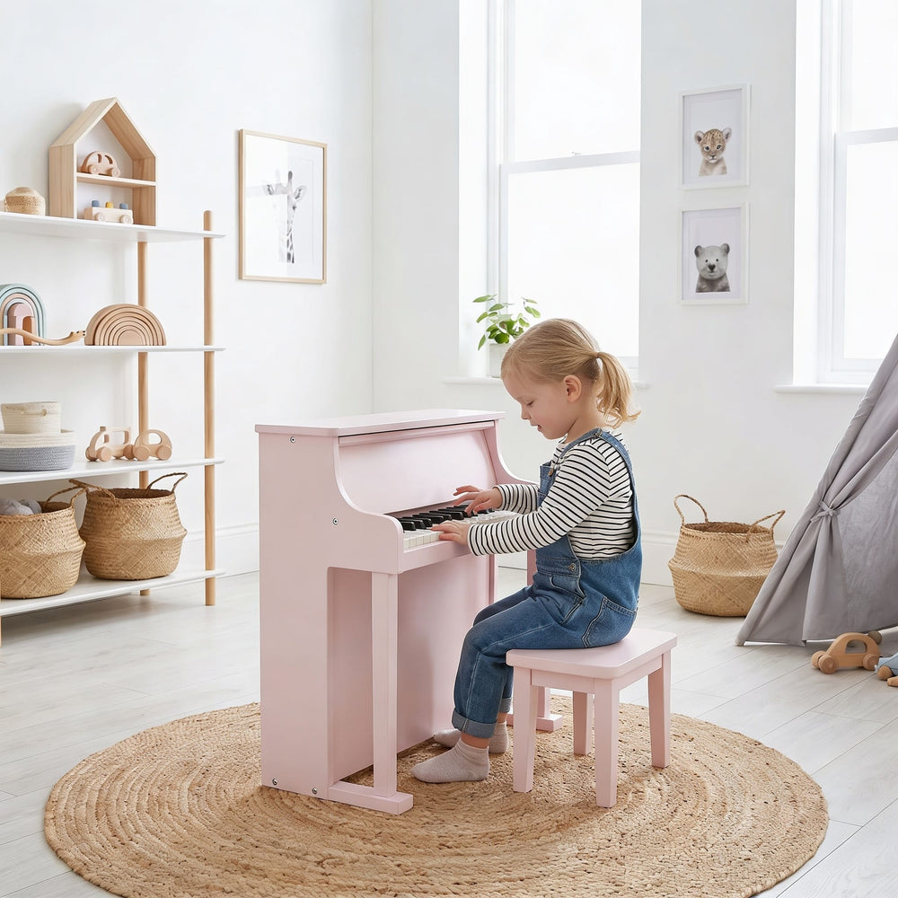 Musical Toy Piano - Matte Soft Pink