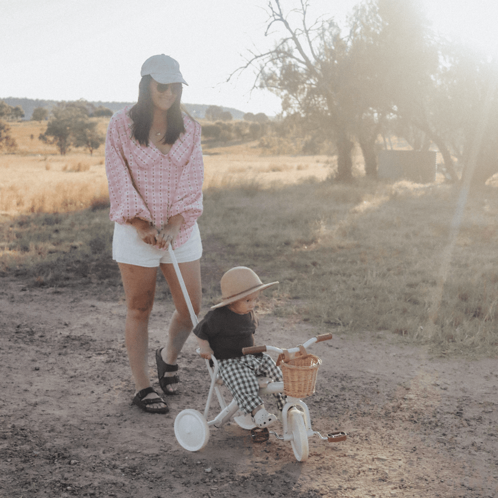 My First Pedal Trike with Push Handle
 With basket