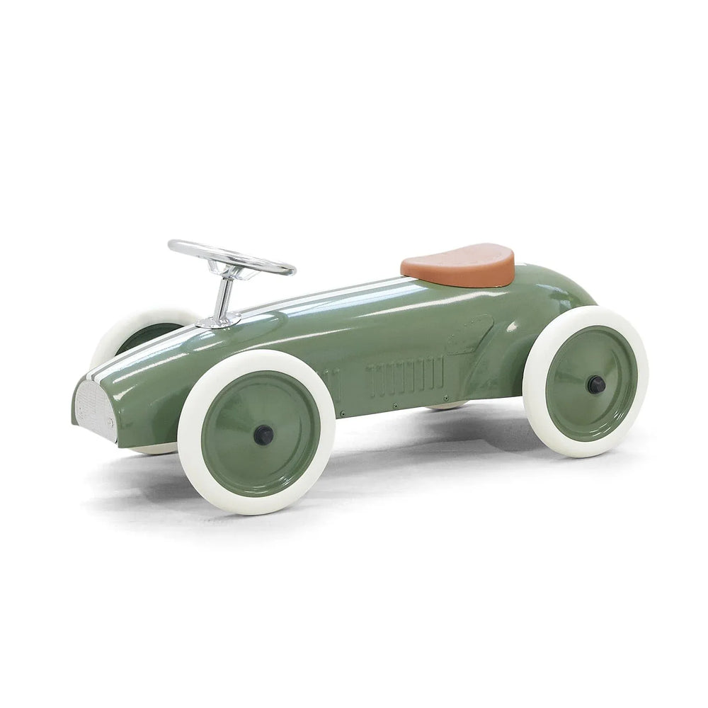 Olive Ride On Steel Racer (White Wheels) POS
