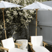Outdoor Kids Sun Lounge Chair with Umbrella White