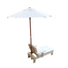Outdoor Kids Sun Lounge Chair with Umbrella White - Preorder