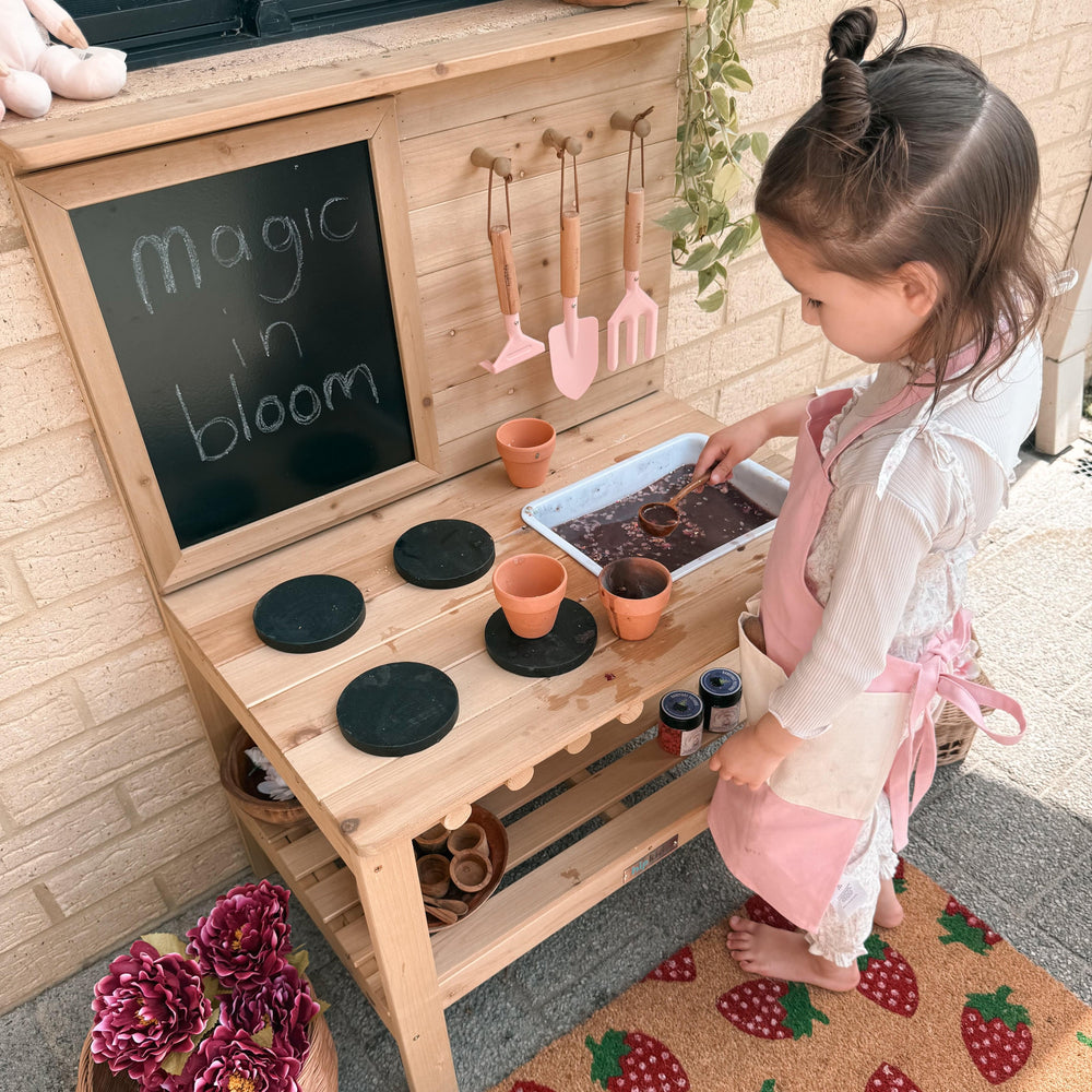 Buy Outdoor Mud Kitchen with Blackboard, Hooks, Cooktop More