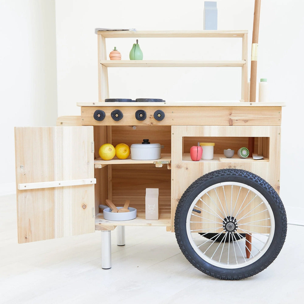 Outdoor Mud Kitchen Cart with Umbrella