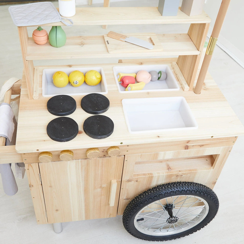 Outdoor Mud Kitchen Cart with Umbrella