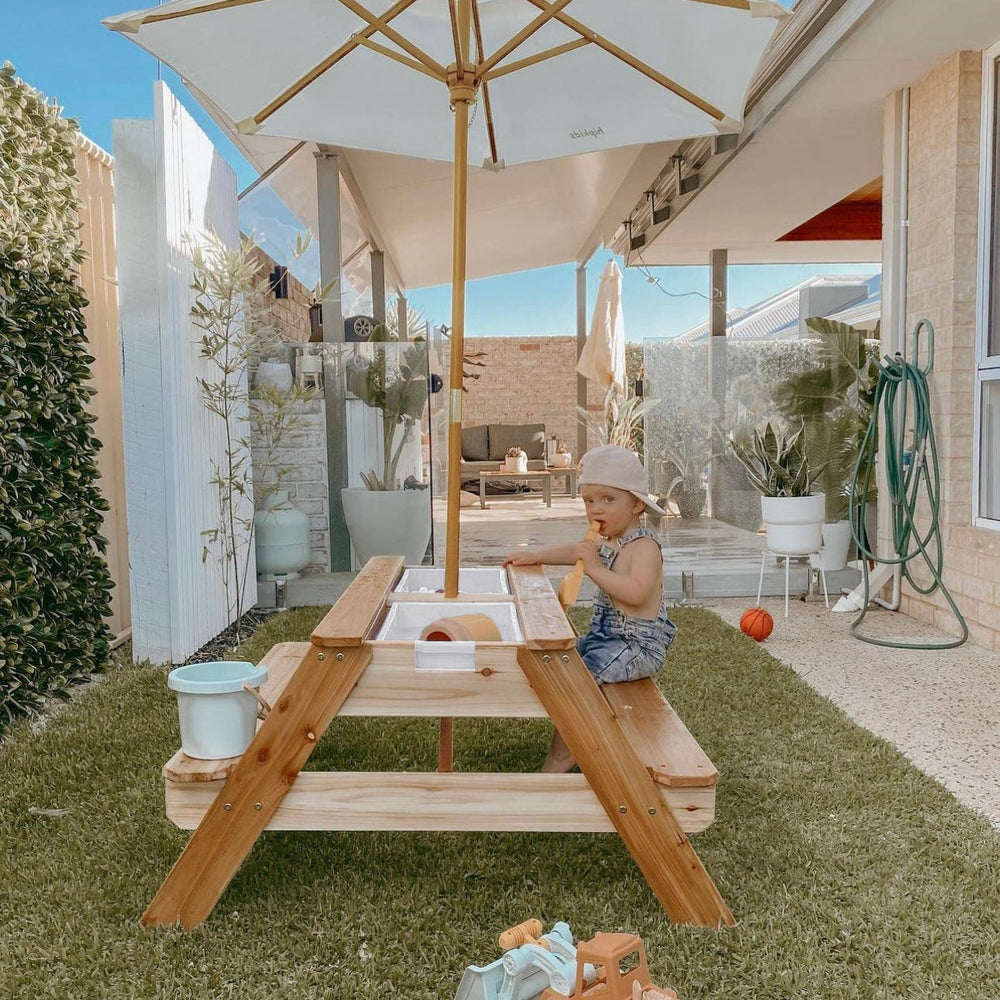 HipKids Outdoor Sun Umbrella white